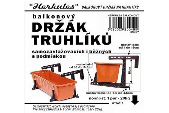 Držák truhlíků balkonový HERKULES